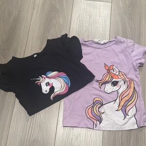 Lot of two unicorn tshirts